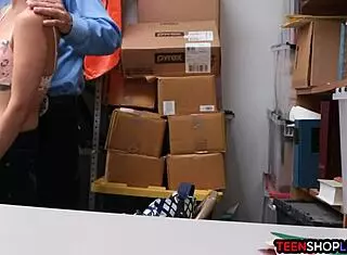 petite latina teen shoplifter blows guard to escape trouble?