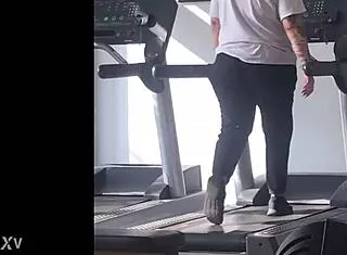 Big Booty BBW's Huge Fat Ass Jiggles on Treadmill Workout