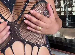 PLUS SIZE WIFE SUCKS TWO COCKS AND GIVES FAT ASS IN ORGY