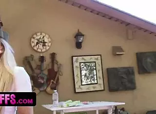 Naughty Counselors Host Outdoor Lesbian Orgy