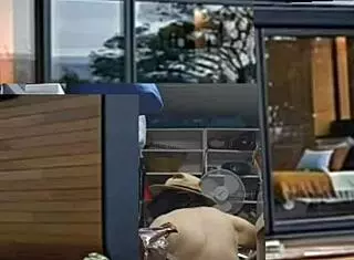 Amateur crossdresser barefoot feet tease in homemade retro update