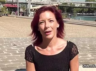 redhead milf in lingerie gets fucked hard on holiday