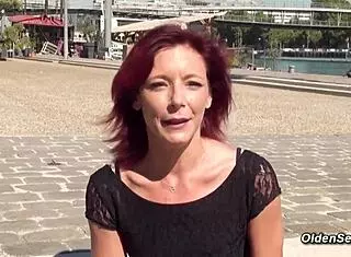 redhead milf in lingerie gets fucked hard on holiday