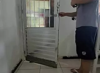 Brazilian Latina Curvy Neighbor Sends Stepdaughter for Eggs and Deepthroat Gagging