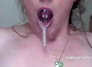 milf sloppy deepthroat cum bubble on big cock bunnieandthedude