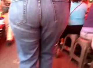 big ass milf struts street in tight jeans teasing everyone