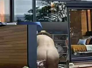 Amateur crossdresser barefoot feet tease in homemade retro update