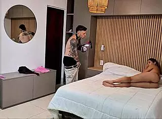 latina wife delivers wet sloppy blowjob before wild position sex