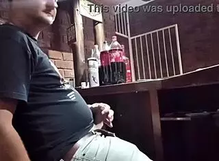 Jerking off watching friend pound his slut wife hard!