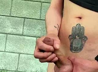 i drop pants for risky public forest handjob quickie