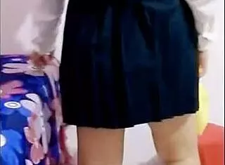 Step-niece teases short uniform skirts finally fucked school skirt homemade?