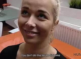 blue-eyed babe picks up stranger for cash sex