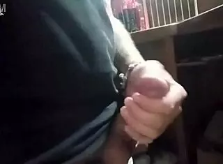 Jerking off watching friend pound his slut wife hard!