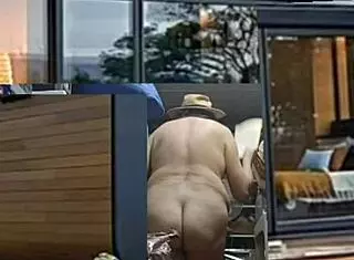 Amateur crossdresser barefoot feet tease in homemade retro update