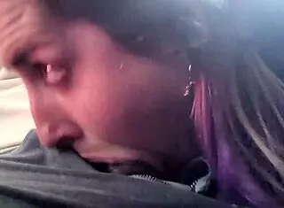 mad slut deepthroats stranger's cock on public bus ride