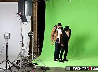 horny blonde fan deepthroats idols black monster cock