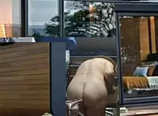 Amateur crossdresser barefoot feet tease in homemade retro update