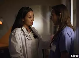 yo vicki chase tricks sinn sage's crush into hot nurse doctor lesbian tribbing