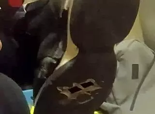 friend trashes sneakers in playful destruction fun