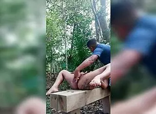 damn leyne rodriguez rides cock hard in colombian natural park