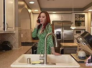 I was such a bored redhead housewife craving plumber's big cock in my kitchen