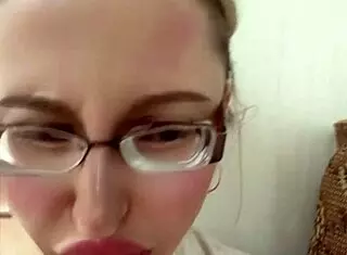 russian blonde glasses long hair huge