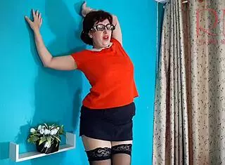 horny french secretary flashes wet pussy under office desk