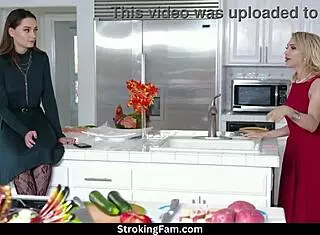 Who's Stuffing Petite Aften Opal in Thanksgiving 3some Fuck Fest?