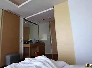 early morning fat asian ass bent over for interracial creampie