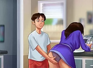 i pumped my load deep inside stepmom's shaved pussy