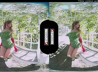 poison ivy cosplay vr features stunning redhead in garage getting smashed hard