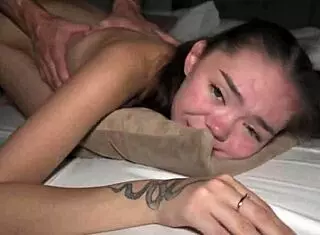 wanna see cute asian drilled rough in threesome?