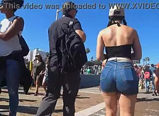 those candid shorts hugging big asses in public?