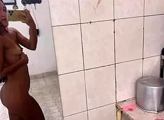 essa nifetinha safada i caught her masturbating so i rubbed her wet pussy on mine then called my man to suck his fat cock while i licked her soaked ass