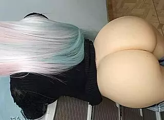 Stepdaughter Lifts Jeans For Dad's Thick Anal Cock Debut