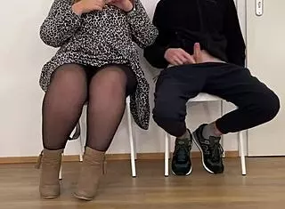 mature curvy milf's wet hairy pussy milks my cum publicly