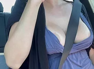 Italian Big Tits Milf Artemisia Love Flashes Boobs On Sexy Car Ride
