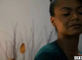 big tits businesswoman seduces black milf lesbian office style