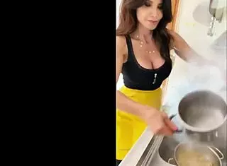 famous italian milf teaches pasta sensually