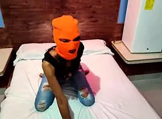 my brunette stepsis wants halloween hotel fuck shakes naked for me