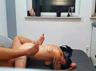 Angry Redhead Rides Muscled Guy Amazon-Style Till Explosive Finish