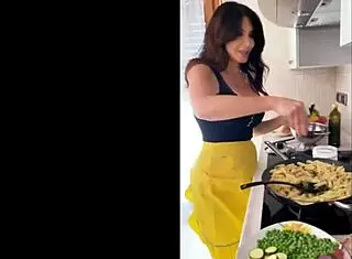 famous italian milf teaches pasta sensually