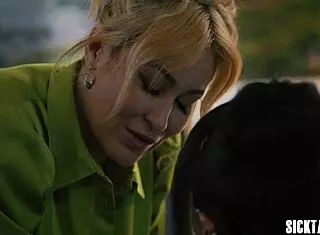 big tits businesswoman seduces black milf lesbian office style