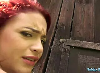 public agent lola fae redhead fucked euro pov cumshot!