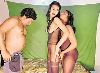 College Threesome Features Doggy Anal Banging And Intense Action