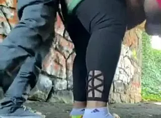 stumbled on black monster cock ravaging wet milf outdoors