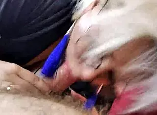 aimee hot milf teases neighbor's cock with ponytail flashing deepthroat cumshot