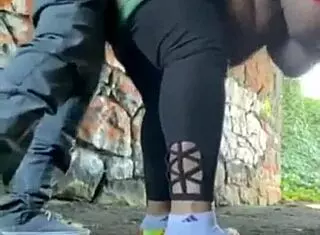 stumbled on black monster cock ravaging wet milf outdoors