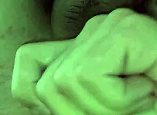 uncut tattooed cock erupts handsfree from anal prolapse fisting