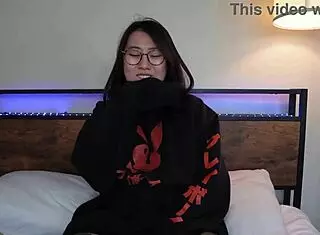 sexy asian girlfriend tofu begs cock to warm pussy